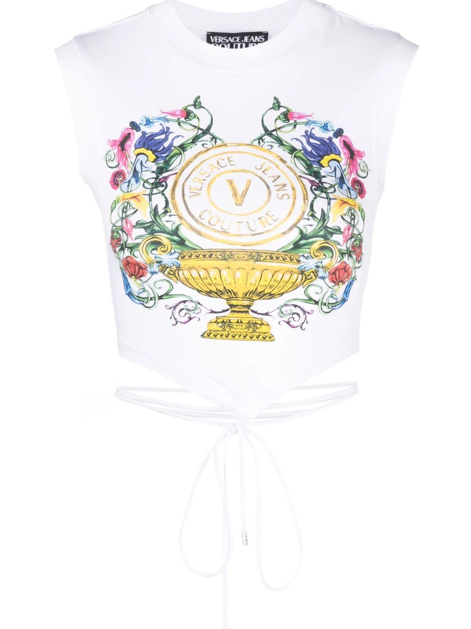 Jeans Couture Women logo-print sleeveless top Versace 0324